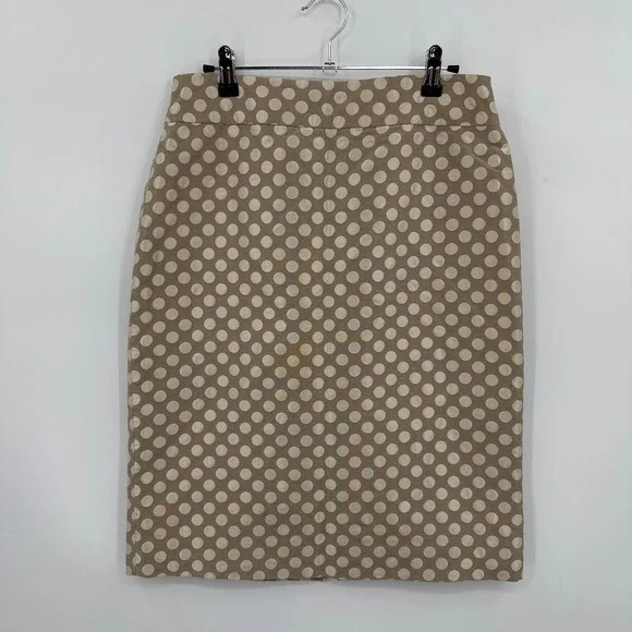 Polka dot skirt taupe cheap